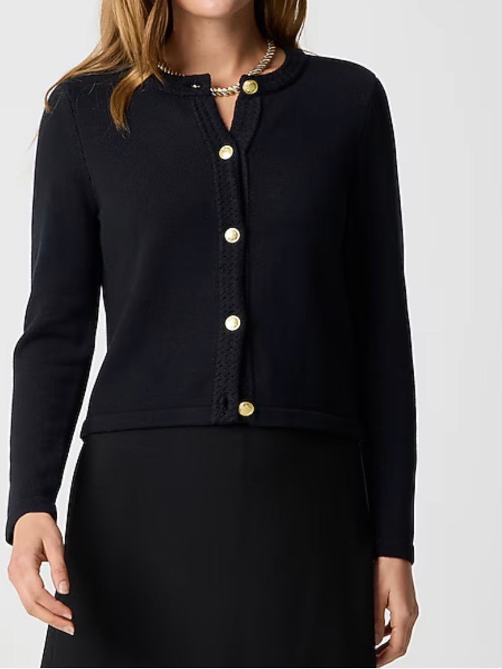 NWT J Crew Factory Cotton-blend Black Cardigan Sweater Lady Jacket Size Small